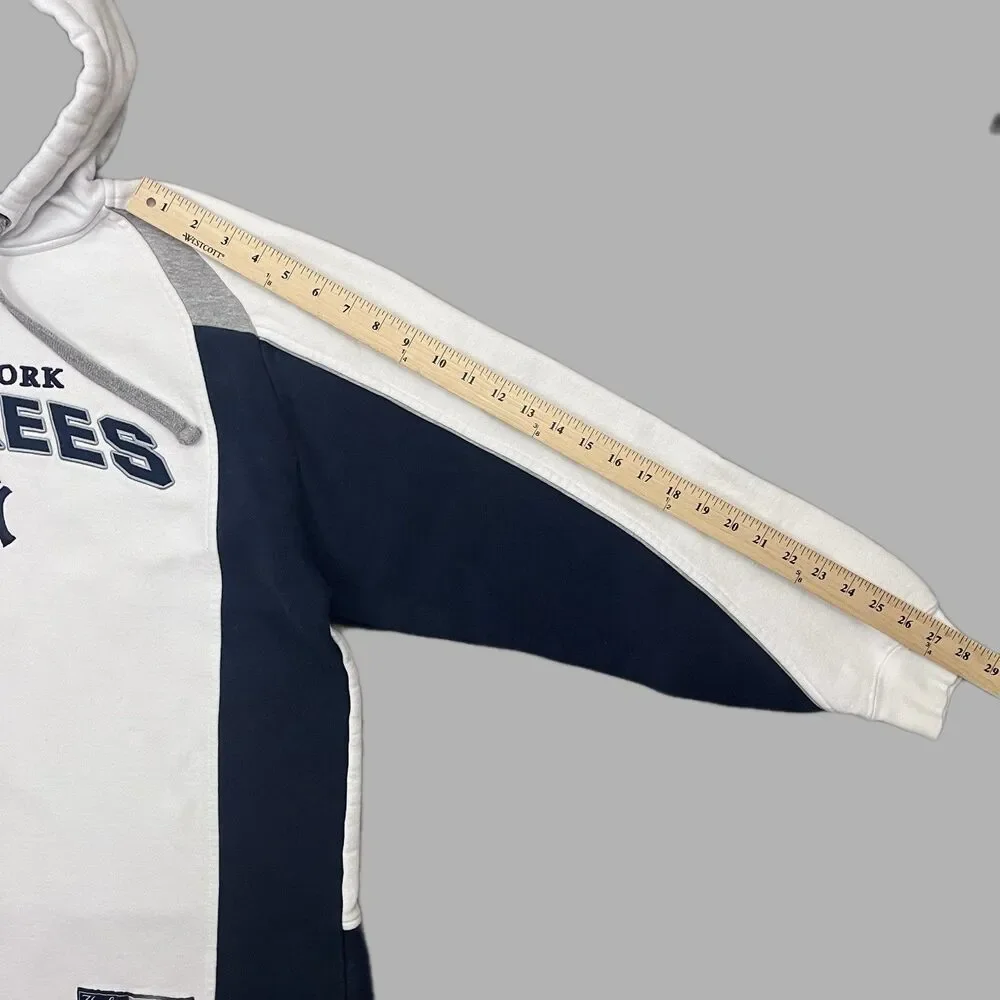 VTG Lee Sport New York Yankees MLB Pullover Hoodie Colorblock Y2K Men’s L